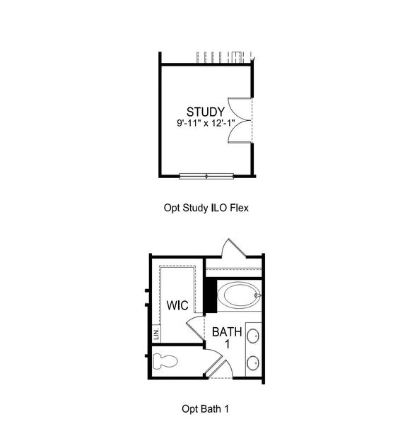 2D floor plan layout of this home in Durbin Meadows Traditions, Fountain Inn, SC (Image 6). 2D floor plan layout of this home in Durbin Meadows Traditions, Fountain Inn, SC (Image 6).