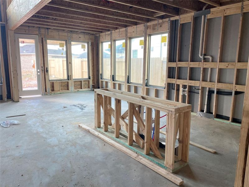 The Large Breakfast Room Features an Abundance of Windows
