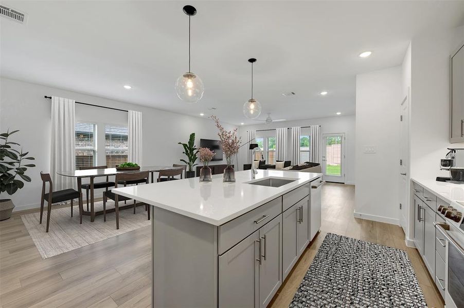 Furnished interior view inside a new home in Aspire at Reunion, Newark (Image 6).