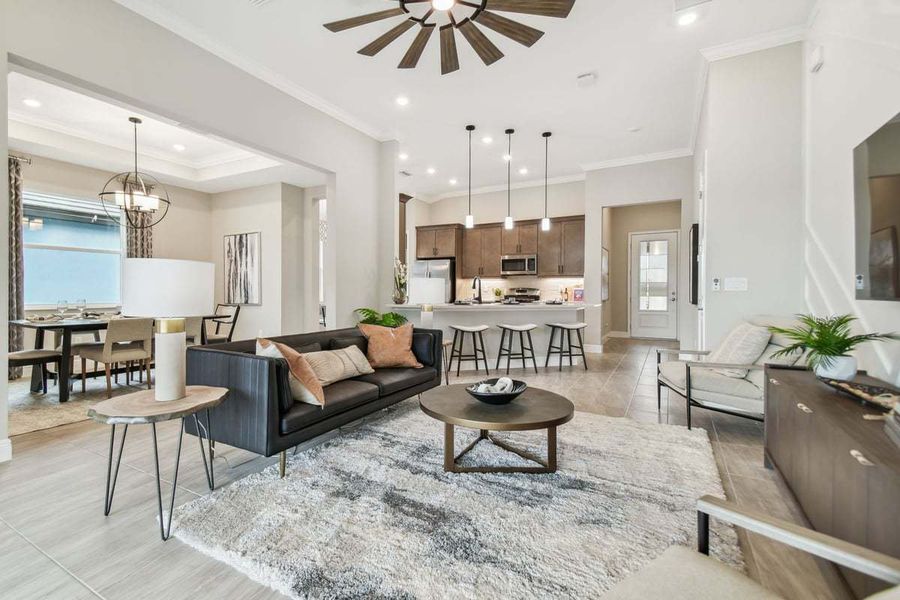 Representative furnished interior of a home built from the 50' Sweetwater by William Ryan Homes in Tamarack at Two Rivers, Zephyrhills (Image 17).
