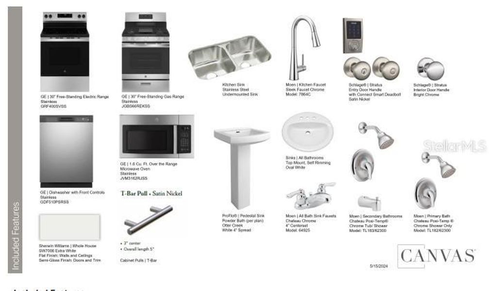 Sample of building materials used in homes in Cove at Coasterra, Palmetto (Image 17).