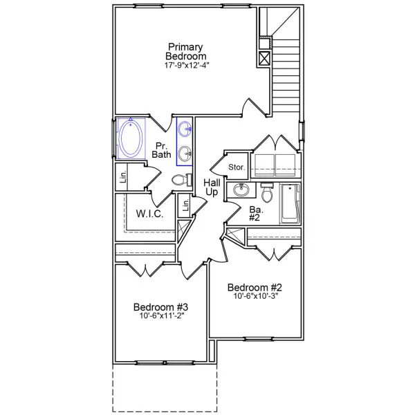 2D floor plan layout of this home in Killians Crossing, Blythewood, SC (Image 3).