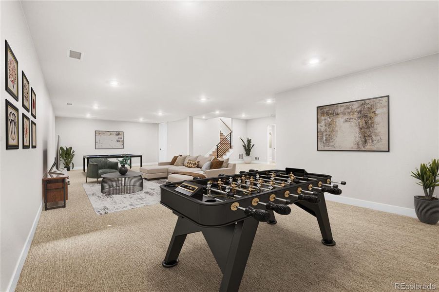 Furnished interior view inside a new home in Luxe at The Canyons, Castle Pines (Image 28).