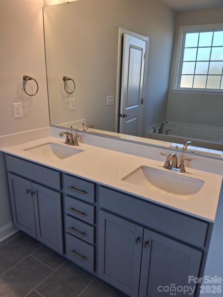 Dual Vanity Sink in Bathroom