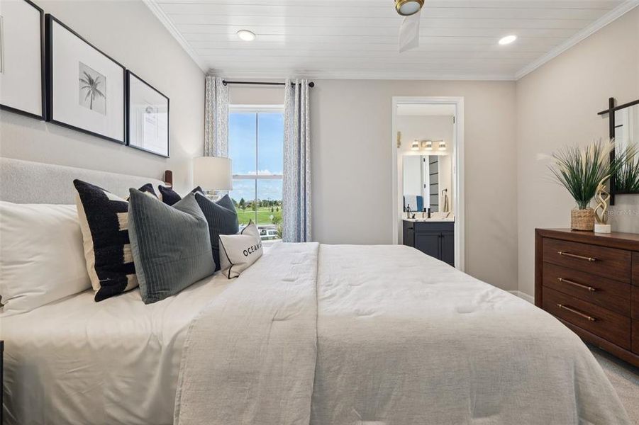 Furnished interior view inside a new home in Isla Mirada, San Antonio (Image 40).