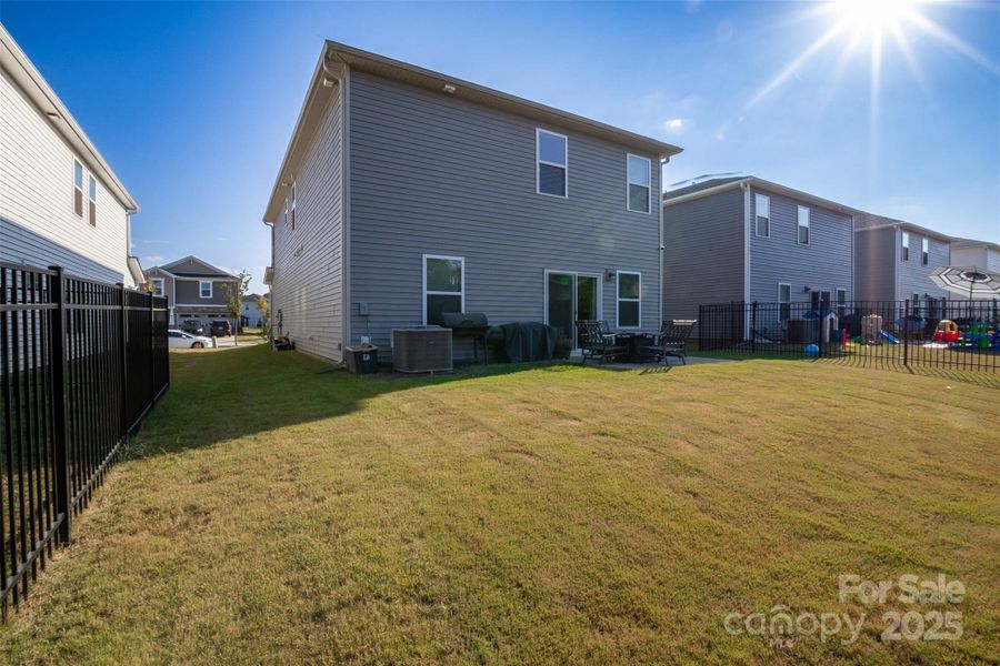 Exterior details and patio area of a home in , York (Image 1). Exterior details and patio area of a home in , York (Image 1).