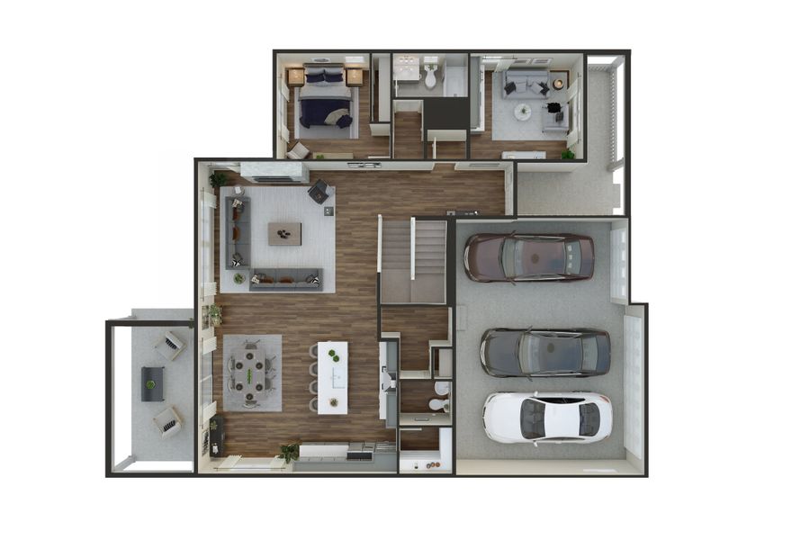 2D floor plan layout for the 5014 by Tri Pointe Homes in The Aurora Highlands, Aurora, CO (Image 3).