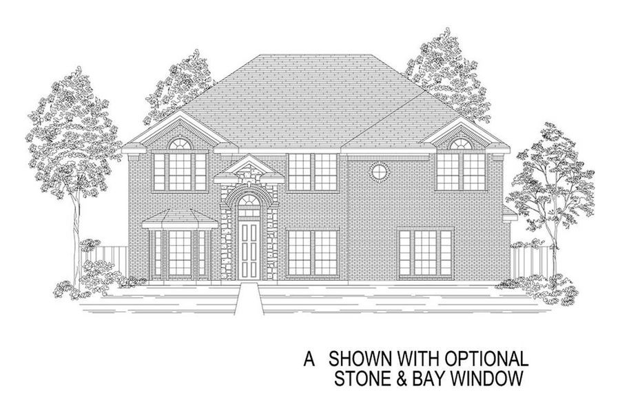 Representative rendering of the exterior for the Hillcrest 2FS (w/Media) by First Texas Homes (Image 3).