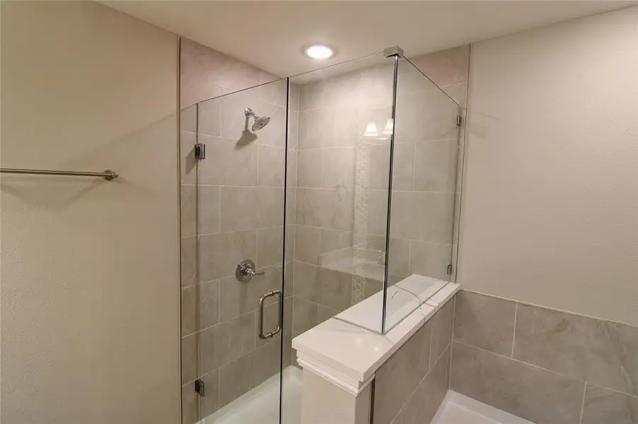 Bathroom with a shower stall