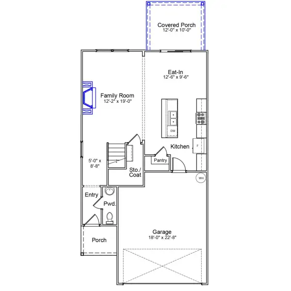 2D floor plan layout of this home in Killians Crossing, Blythewood, SC (Image 3).