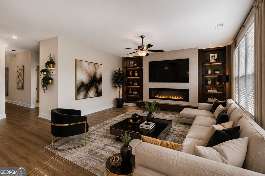 Furnished interior view inside a new home in The Fairways at Mirror Lake, Villa Rica (Image 33).
