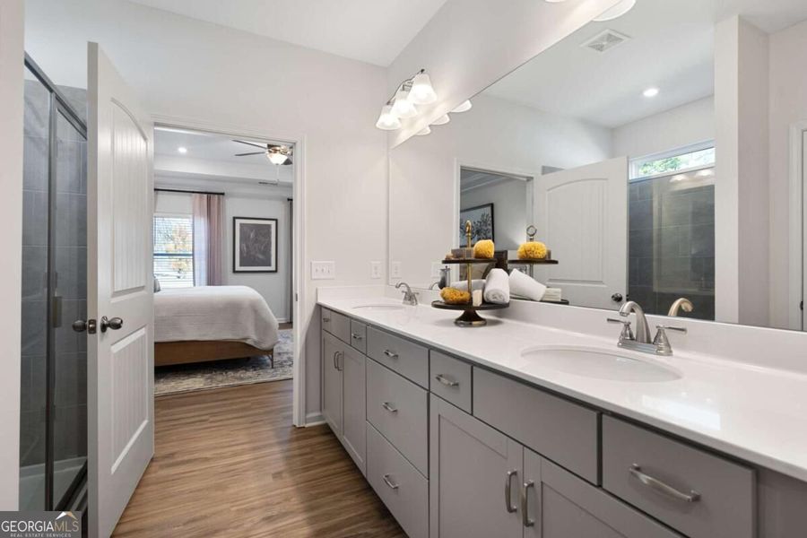 Furnished interior view inside a new home in Cobblestone Crossing Commons, Byron (Image 29).