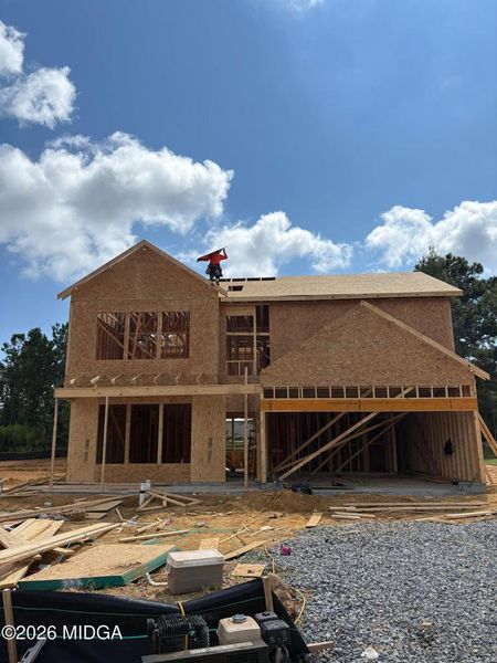 In-progress construction of a new home in Robins Estates, Warner Robins, GA (Image 35).