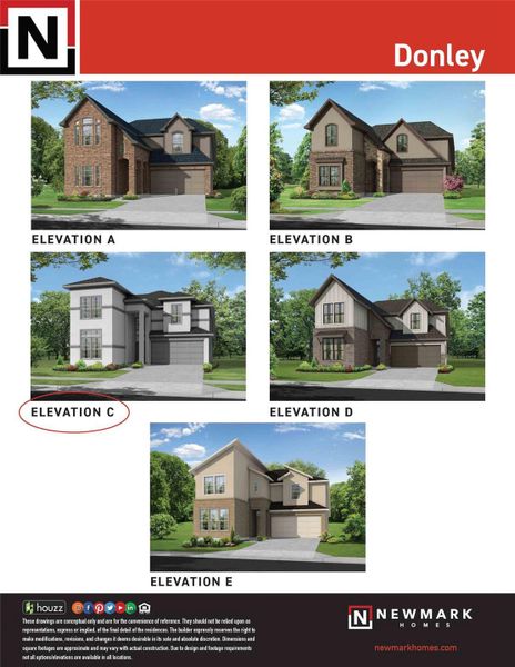 Front exterior of a new home in Bridgeland 45', 50', 70', Cypress, TX, highlighting curb appeal (Image 5).