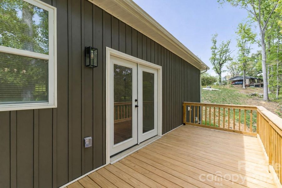 Exterior details and patio area of a home in , Hickory (Image 18).
