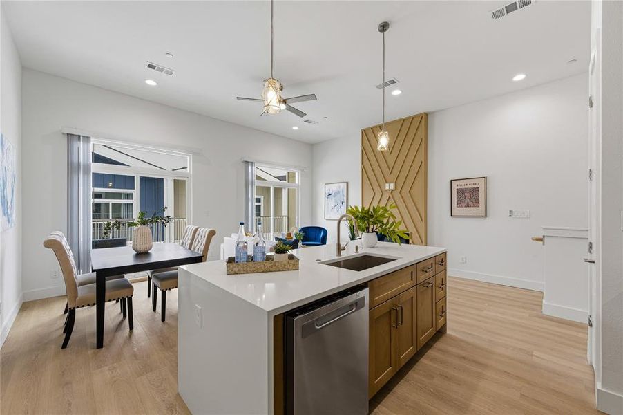 Furnished interior view inside a new home in , Dallas (Image 15).
