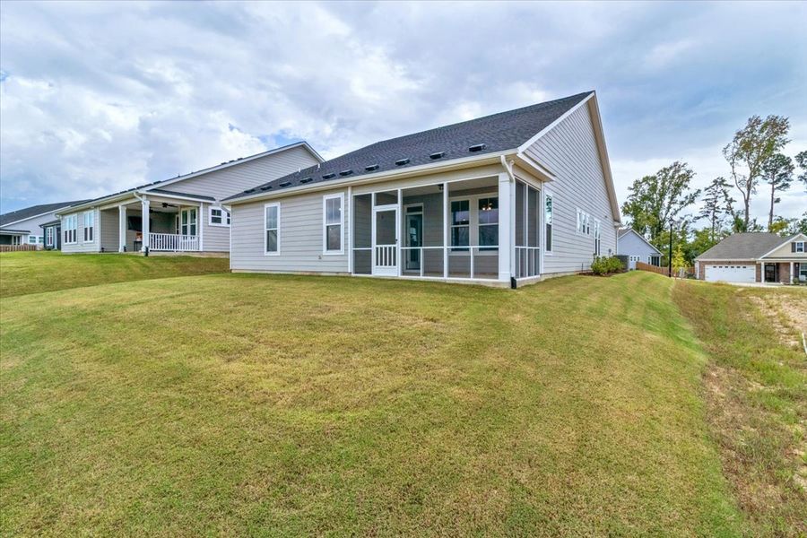 Exterior details and patio area of a home in Sinclair at Crawford Creek, Grovetown (Image 21).