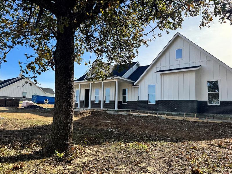 View of modern farmhouse