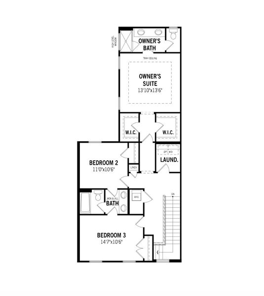 2D floor plan layout for the Amelia by Mattamy Homes in Celebration - Island Village, Celebration, FL (Image 3). 2D floor plan layout for the Amelia by Mattamy Homes in Celebration - Island Village, Celebration, FL (Image 3).