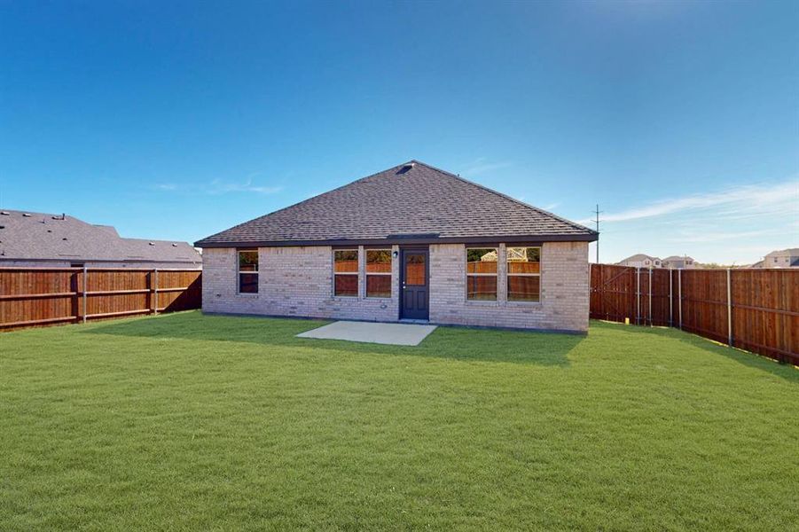 Exterior details and patio area of a home in Kings Way, Denton (Image 3).