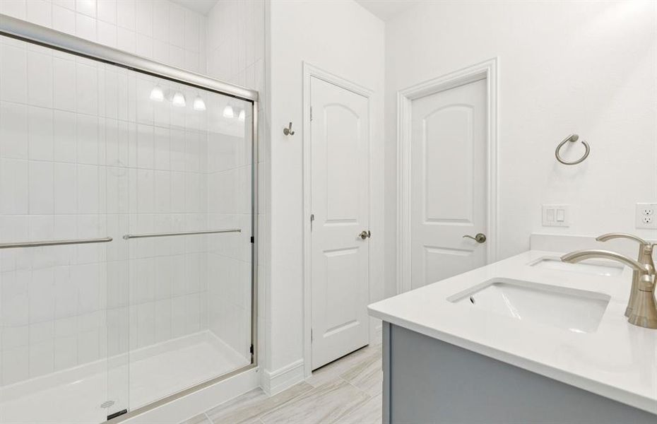 Deep walk in shower in owner's suite