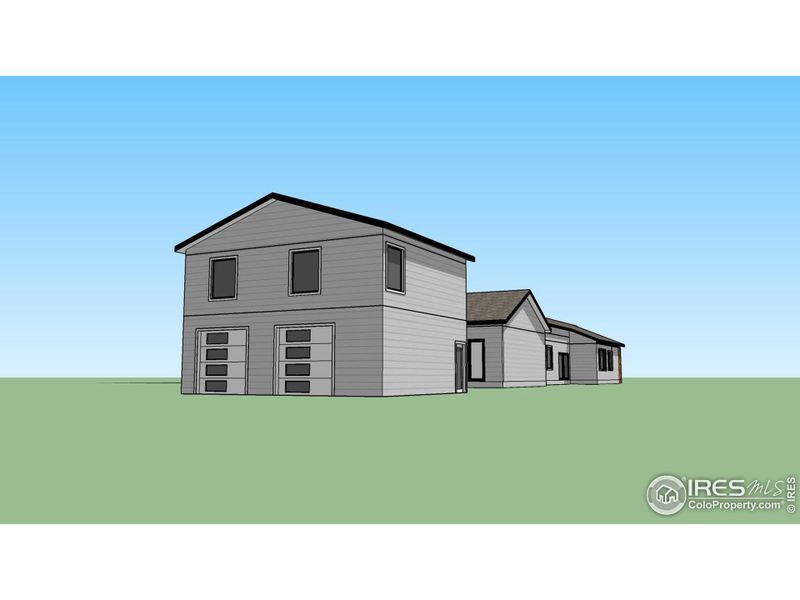 Rendering of 2-Car Garage and ADU Carriage House