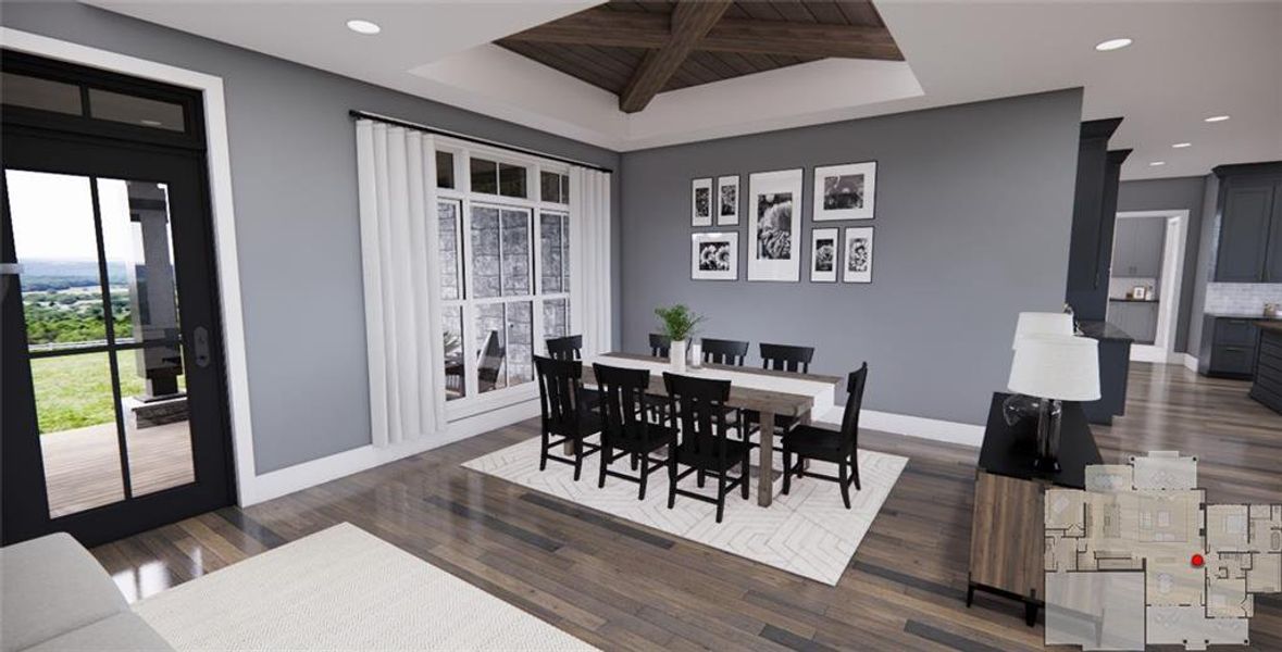 Furnished interior view inside a new home in , Ellijay (Image 33).