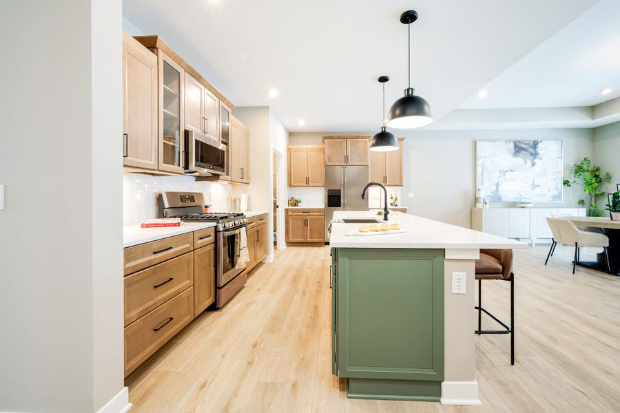 Representative furnished interior of a home built from the Morgan by Fischer Homes in Easton Park, Dallas (Image 19).