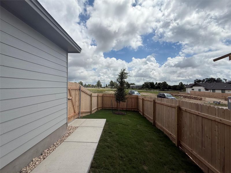 Exterior details and patio area of a home in Sage Hollow, Kyle (Image 3).