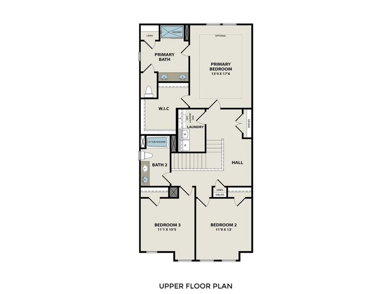 2D floor plan layout for the The Wake C by Davidson Homes LLC in Lake Park Villas, Wylie, TX (Image 6). 2D floor plan layout for the The Wake C by Davidson Homes LLC in Lake Park Villas, Wylie, TX (Image 6).