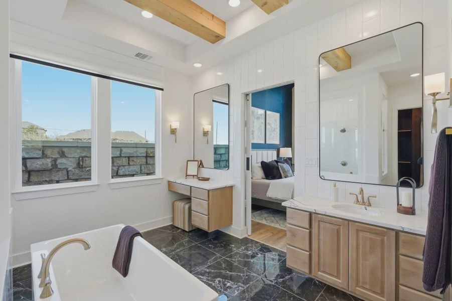 Representative furnished interior of a home built from the Rivers by Chesmar Homes in Crescent Bluff, Georgetown (Image 10).