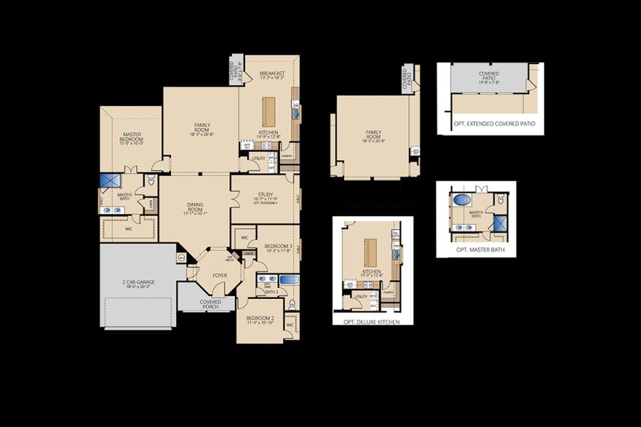 2D floor plan layout of this home in Heartland, Heartland, TX (Image 2). 2D floor plan layout of this home in Heartland, Heartland, TX (Image 2).