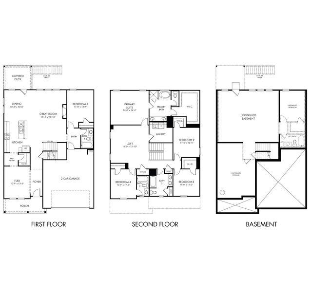 2D floor plan layout for the Johnson Basement by Meritage Homes in Harmony Manor, Fairburn, GA (Image 3).