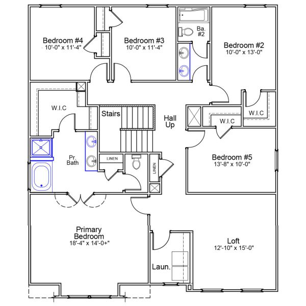 2D floor plan layout of this home in Hidden Springs, Lexington, SC (Image 3).
