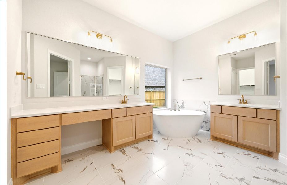 Furnished interior view inside a new home in The Woodlands Hills 65′, Willis (Image 8).