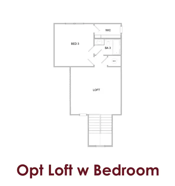 2D floor plan layout for the Bluff                                                                Primary Suite on Main by Chafin Communities in Pinecrest Ridge, Dacula, GA (Image 3).