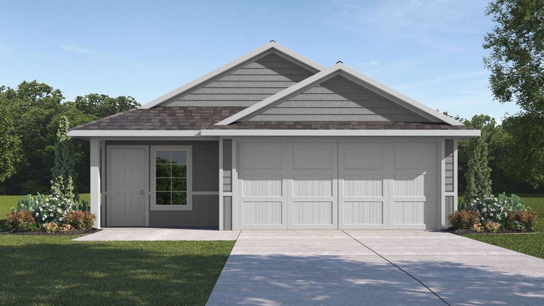 Representative exterior photo of a completed home built from the Diana - X30D by D.R. Horton in August Trails, Needville, TX (Image 2). Representative exterior photo of a completed home built from the Diana - X30D by D.R. Horton in August Trails, Needville, TX (Image 2).