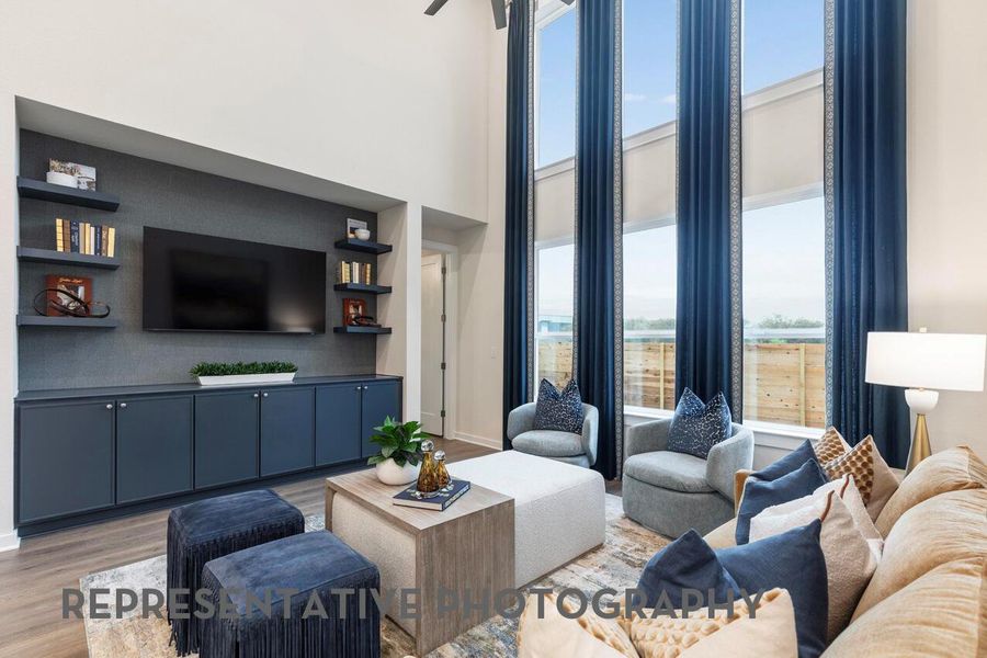 Furnished interior view inside a new home in Goodnight Ranch, Austin (Image 15). Furnished interior view inside a new home in Goodnight Ranch, Austin (Image 15).