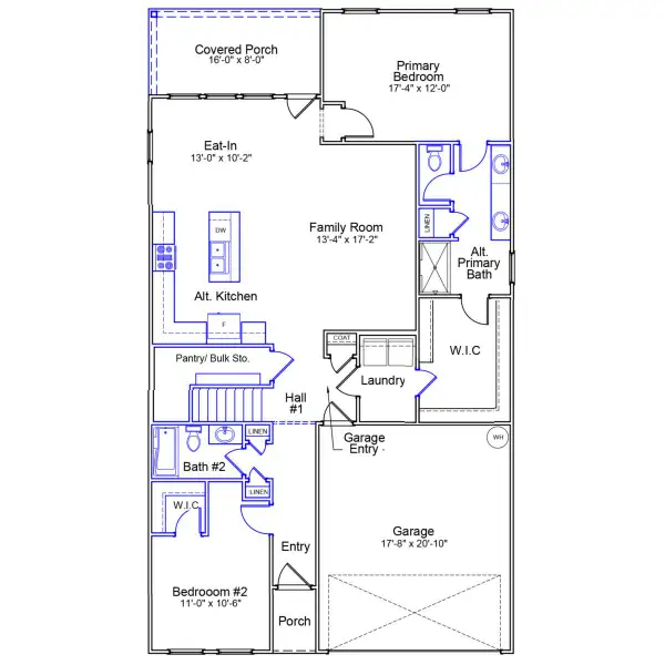 2D floor plan layout of this home in Fieldstone, Lexington, NC (Image 3). 2D floor plan layout of this home in Fieldstone, Lexington, NC (Image 3).