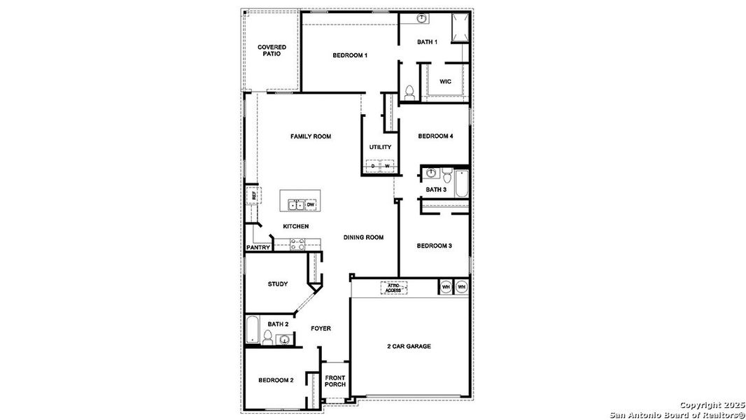 2D floor plan layout of this home in Brookstone Creek, San Antonio, TX (Image 3). 2D floor plan layout of this home in Brookstone Creek, San Antonio, TX (Image 3).