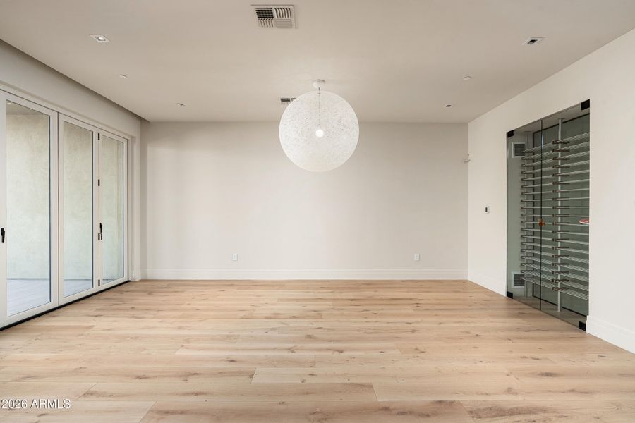Dining Area - Wine Wall