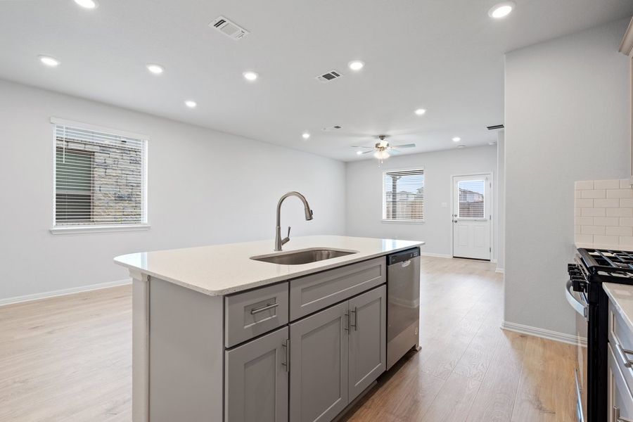 Furnished interior view inside a new home in Crosswinds, Kyle (Image 7).