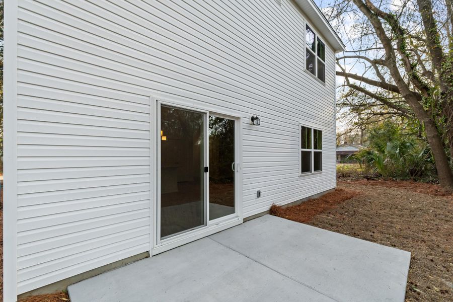 Exterior details and patio area of a home in , Charleston (Image 26). Exterior details and patio area of a home in , Charleston (Image 26).