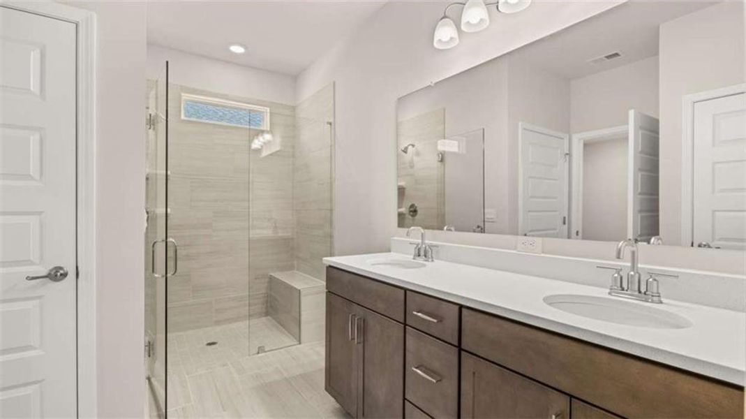 Furnished interior view inside a new home in Oak Ridge Meadows - Active Adult, Locust Grove (Image 4).