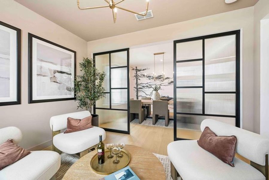 Furnished interior view inside a new home in Bridgeland 45', 50', 70', Cypress (Image 16).