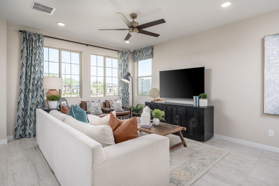 Great Room | Chartreuse | Greenpointe at Eastmark | New homes in Mesa, Arizona | Landsea Homes