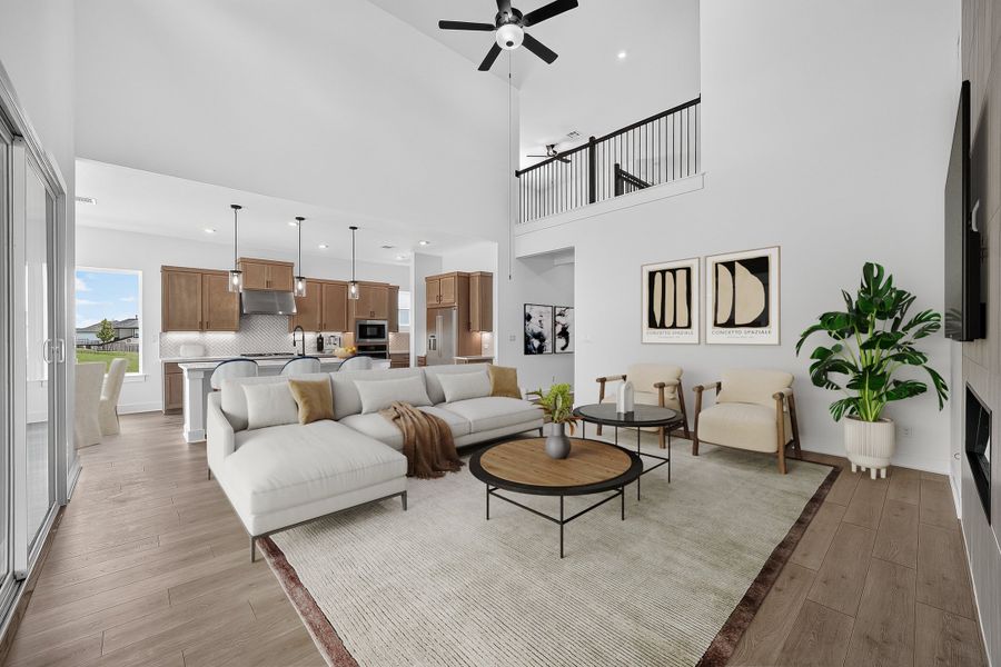 Furnished interior view inside a new home in Silverleaf, Cedar Creek (Image 9).