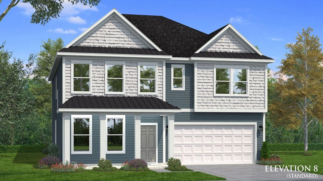 Representative exterior photo of a completed home built from the Brier Creek by DRB Homes in Weavers Pointe, Zebulon, NC (Image 32).