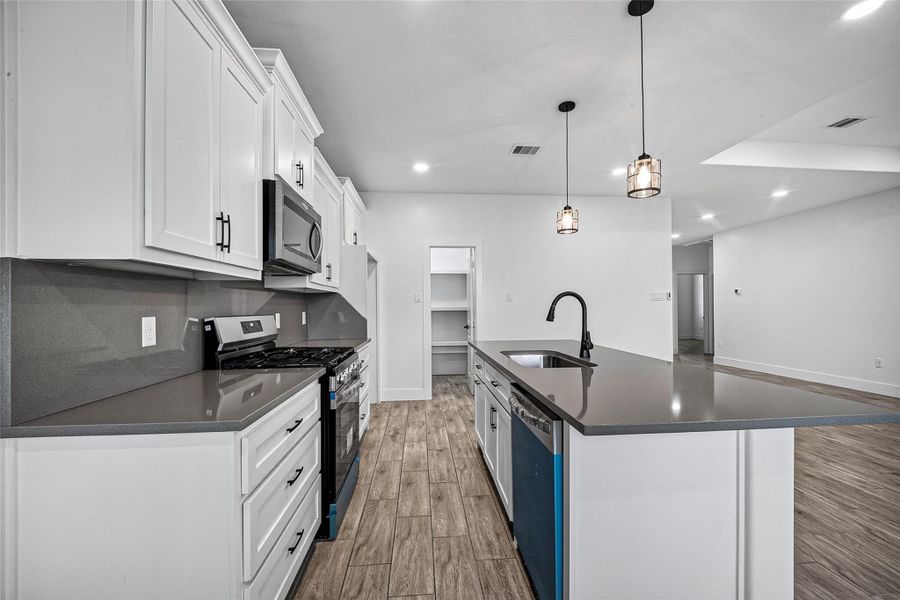 Furnished interior view inside a new home in , Crosby (Image 12).