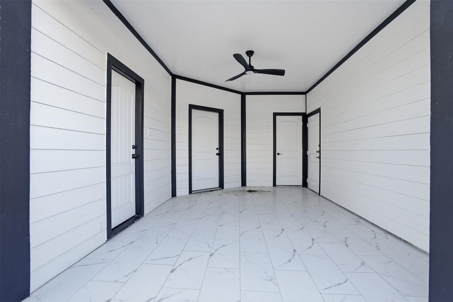 Exterior details and patio area of a home in , Houston (Image 21).